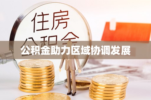 团队公积金助力区域协调发展